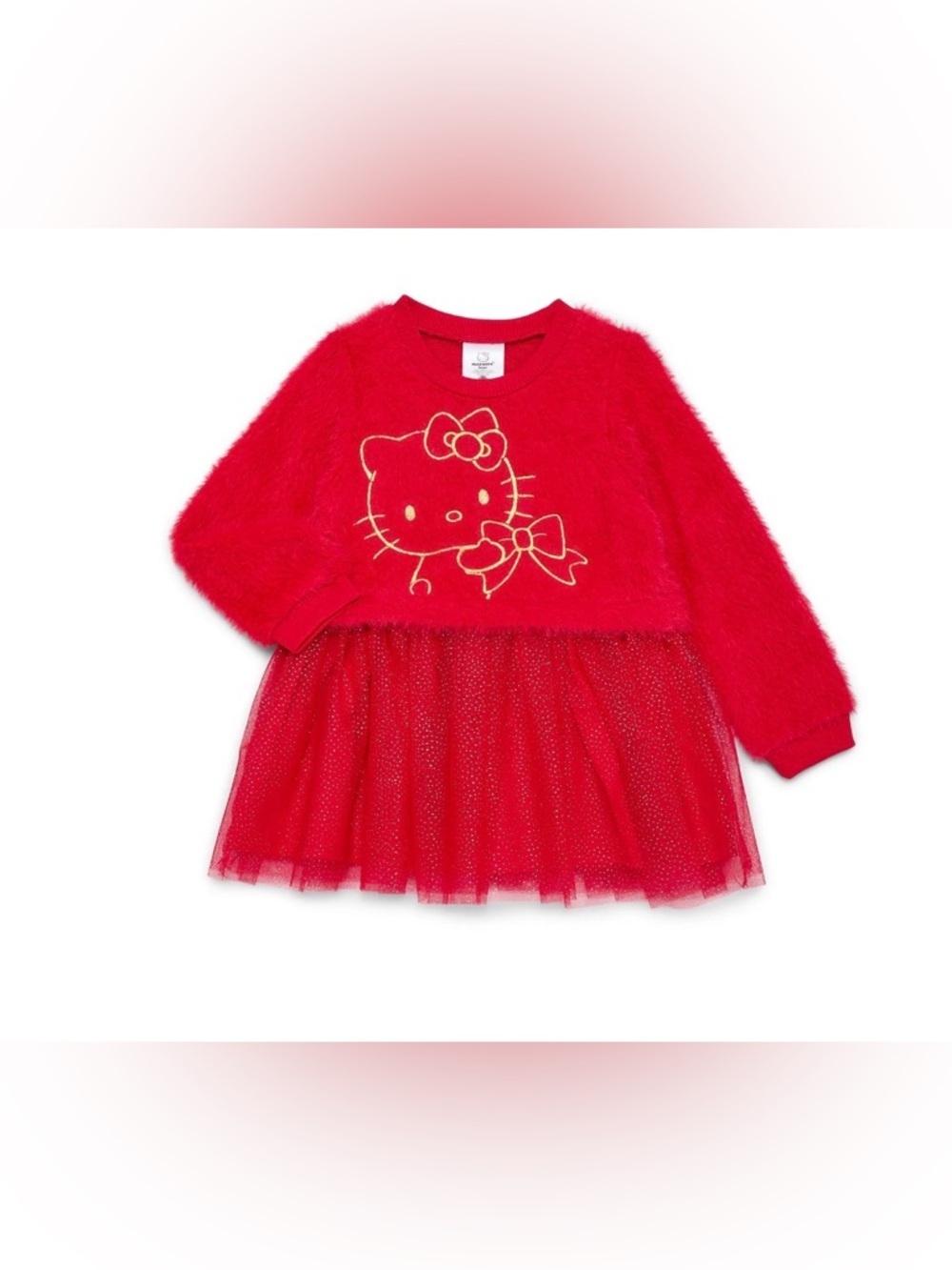 Hello Kitty Toddler Girls Eyelash Knit Tutu Dress with Long Sleeves, 3T-NWOT - Picture 2 of 7